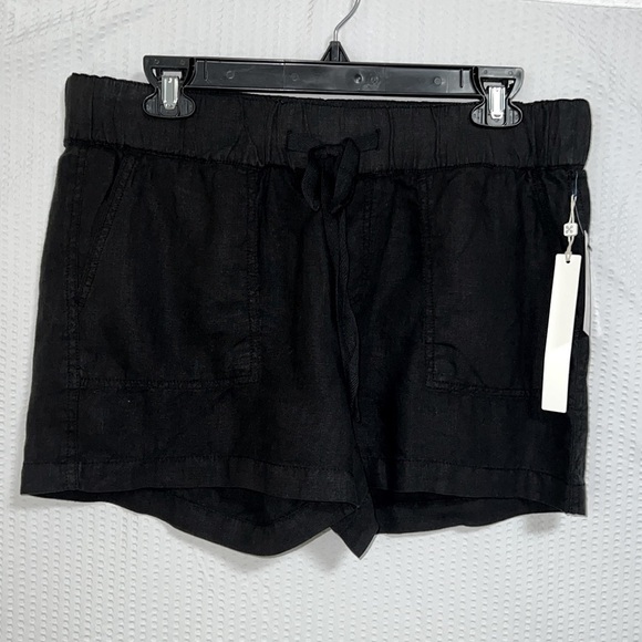 Caslon Linen Black Drawstring 2 1/2 Inch Shorts - Size Medium, NWT - Picture 5 of 14